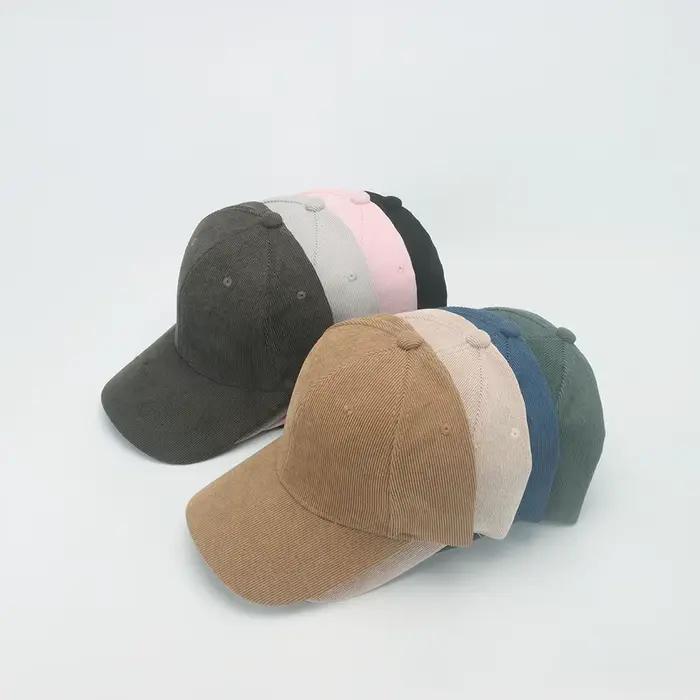 Casquette de Baseball en velours côtelé pour femmes