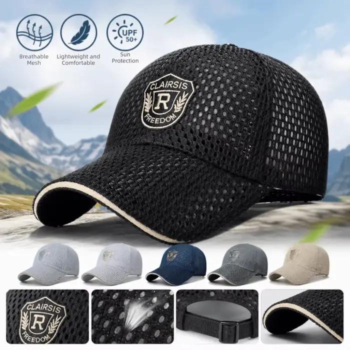 Casquette de baseball multicolore en maille respirante taille ajustable pour homme et femme décontracté style sportif polyvalent quatre saisons