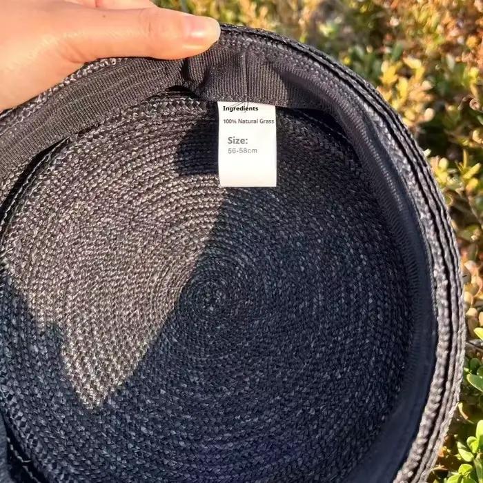 Chapeau de soleil en paille naturelle pour femme