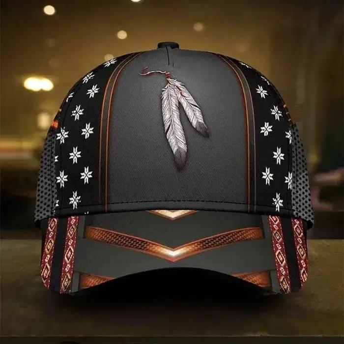 Casquette de baseball snapback imprimée fierté native pour homme femme adultes décontractée protection solaire sport hip hop streetwear