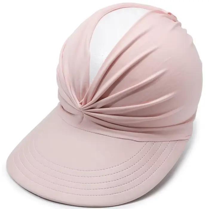 Chapeau de soleil de plage en polyester protection UV ajustement confortable pour femmes occasions extérieures et sportives