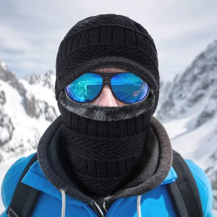Chapeau d'hiver tricoté Skullies pour homme et femme en coton polyester acrylique et fourrure style sport pour adultes ocassions décontractées