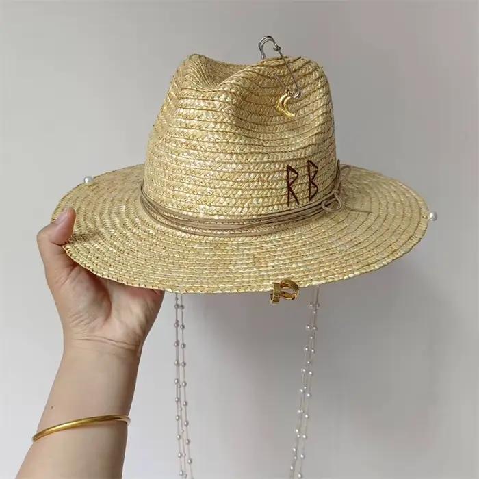 Chapeau de paille doré punk multifonction pour homme et femme, occasions extérieures et événements spéciaux