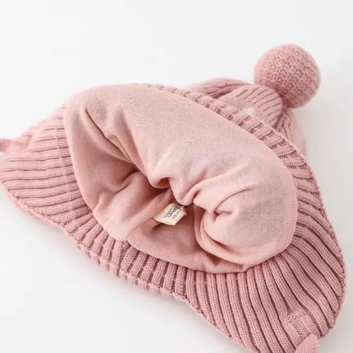 Chapeau de pêcheur en polyester pour enfants avec doublure polaire, coupe-vent, protection des oreilles, ajustement facile, style sportif pour garçons et filles 4-6 ans