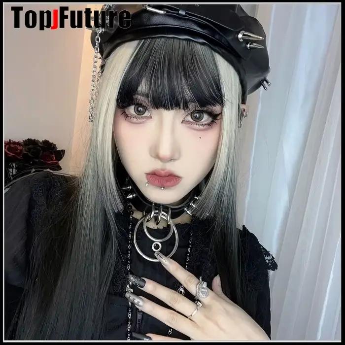 Harajuku gothique Lolita cuir diable béret chapeau casquette automne hiver Y2K fille femmes métallique Punk pointu ongles chapeaux décoratifs