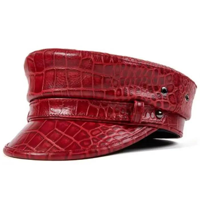 Chapeau en cuir naturel
