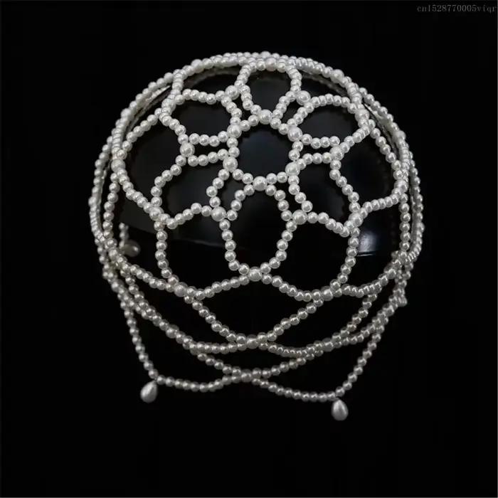 Chapeau tissé de perles élégant de haute qualité