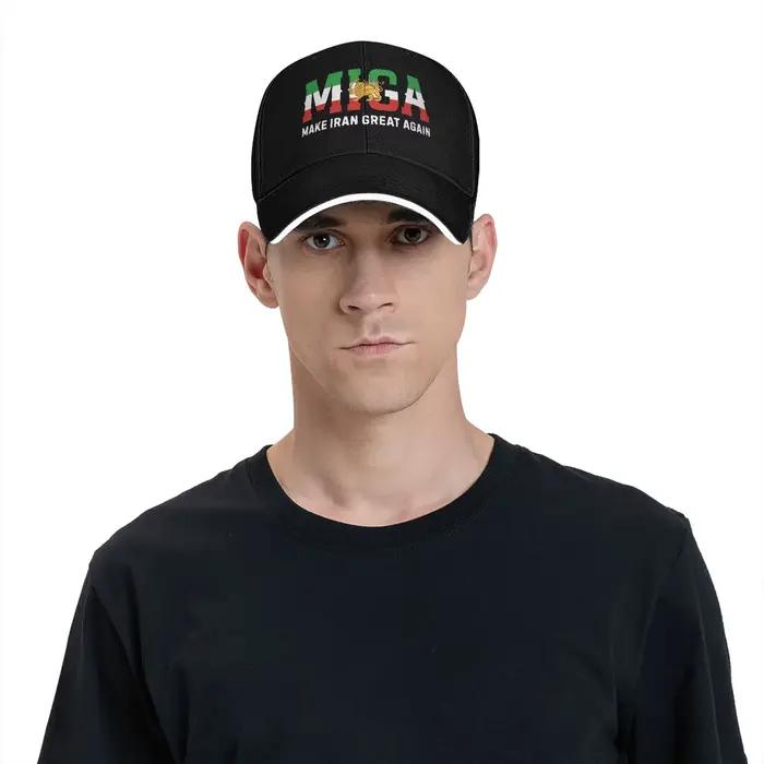 Casquette de baseball MIGA Make Iran Great Again casquette de camionneur décontractée casquette de baseball unisexe pour hommes et femmes pour l'été et le sport en plein air protection solaire ajustement facile multicolor occasions spéciales et quotidiennes