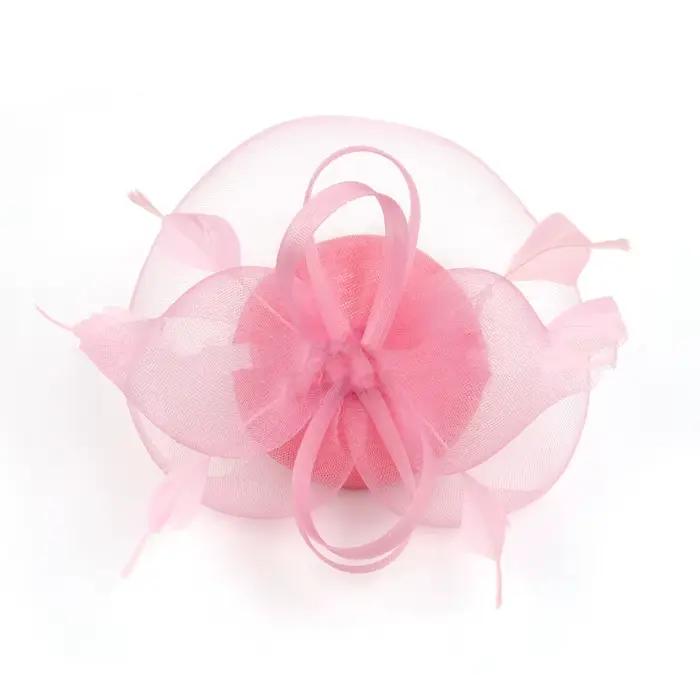 Chapeau Fascinator Vintage en Plumes et Résille