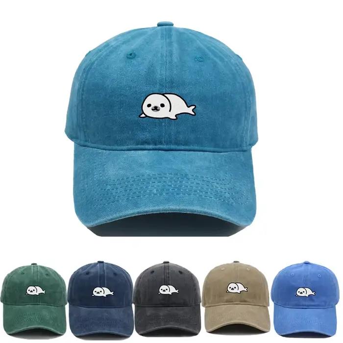 Dauphin broderie mode casquettes de Baseball pour hommes Casquette Style Streetwear femmes chapeau Snapback