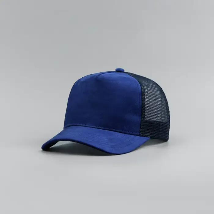Casquette de Baseball en daim à cinq panneaux avec Logo personnalisé pour hommes et femmes