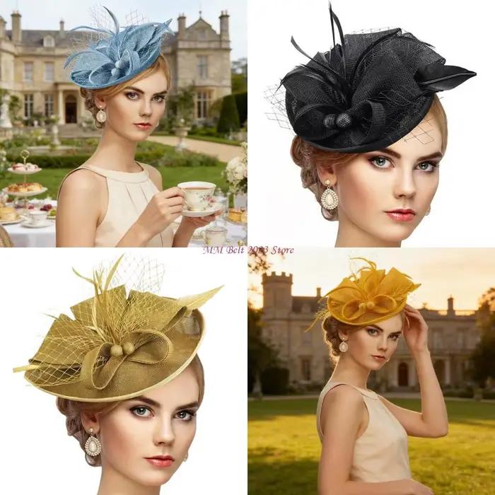 Chapeau canotier en fibre naturelle 49ME pour fêtes printemps mariages