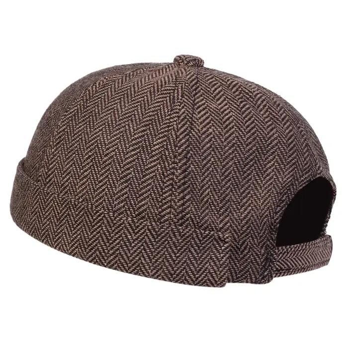Casquettes pour hommes à motif pied-de-poule