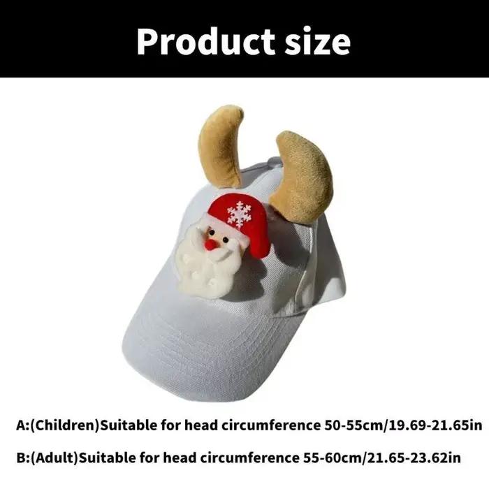 39bd Children Reindeer Baseball Hat pour filles femmes Horn
