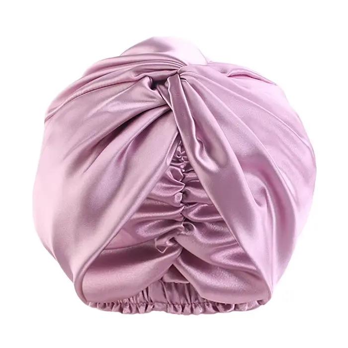 1 bonnet de beauté à nœud torsadé en fausse soie pour femme