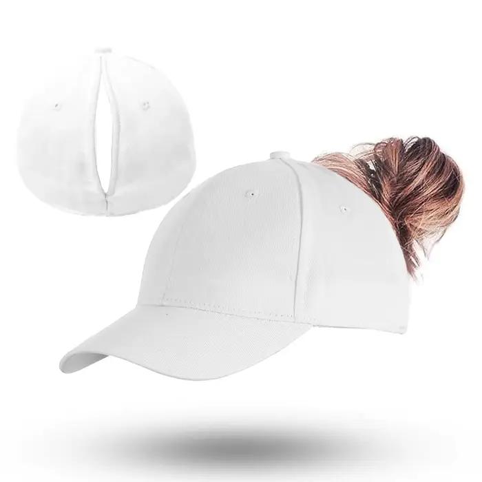 Casquettes de baseball pour femmes avec fermeture magnétique et ouverture arrière discrète pour toutes les longueurs de queue de cheval