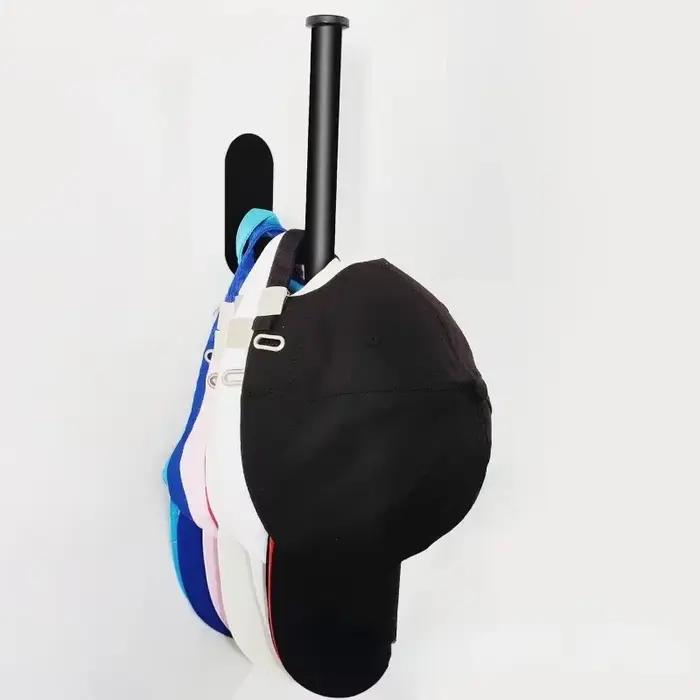 Cintre pour casquette de baseball en acier inoxydable – Organisateur mural pour chapeaux avec conception sans poinçon
