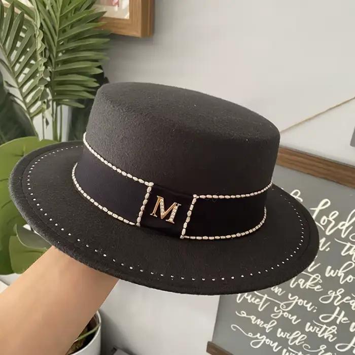 Chapeau en feutre style Hepburn français pour femme