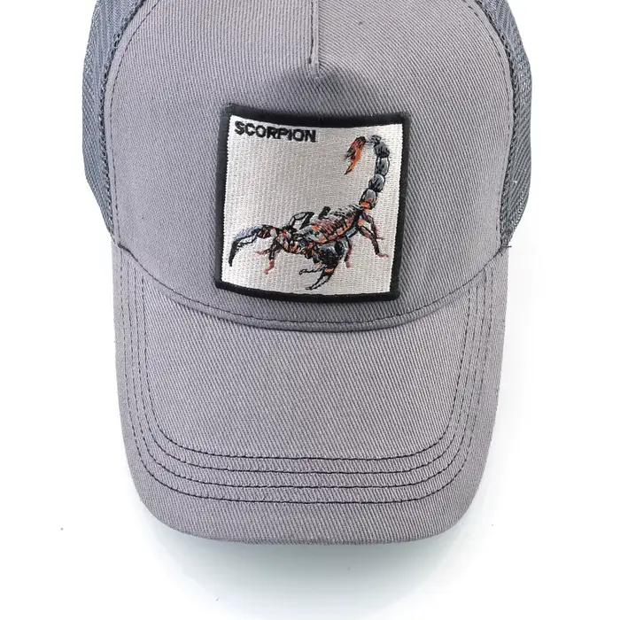 Casquette de Camionneur Streetwear avec Patch Scorpion Casquette de Baseball Hip Hop Accessoire Mode Unisexe Protection Solare Confortable Occasions Extérieures
