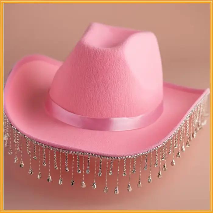 Chapeau de cowboy occidental à franges en biscuits