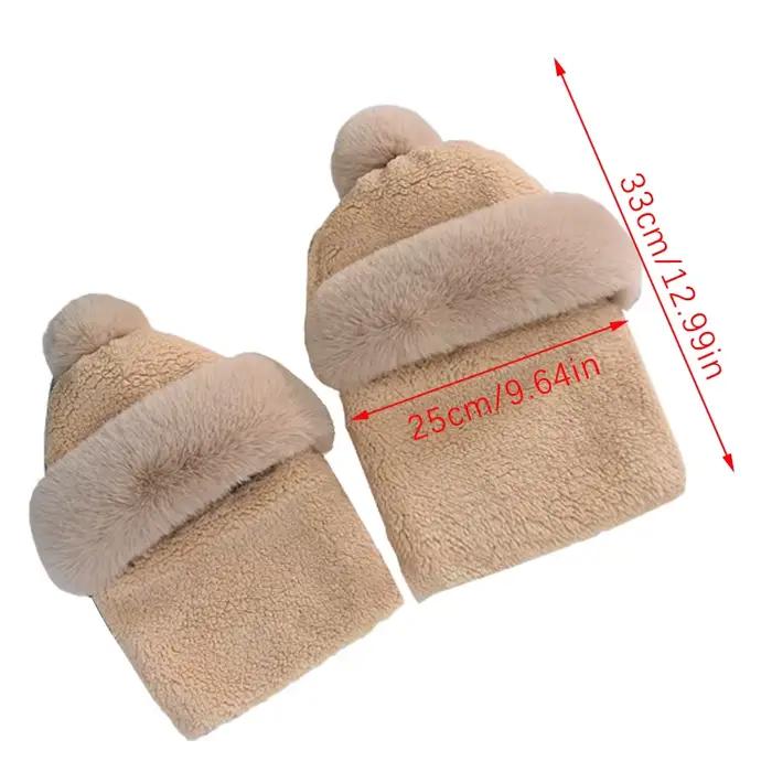 (BY) Bonnet d'hiver en cachemire polaire pour homme et femme