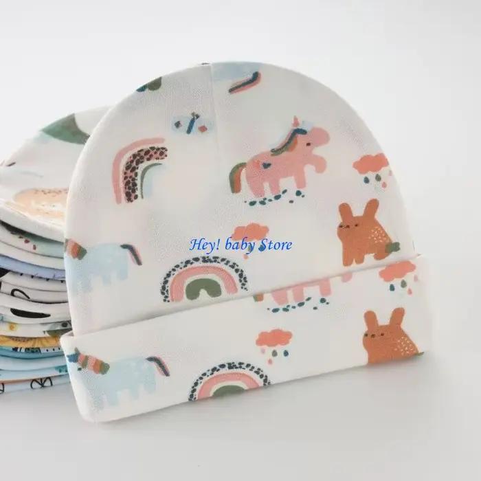 Ensemble Q1FE 3 chapeaux gants pour nourrissons capuche en coton extensible confortable