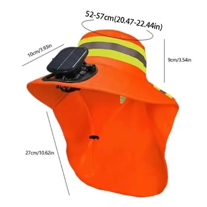 Chapeau ventilateur solaire respirant avec protection UV