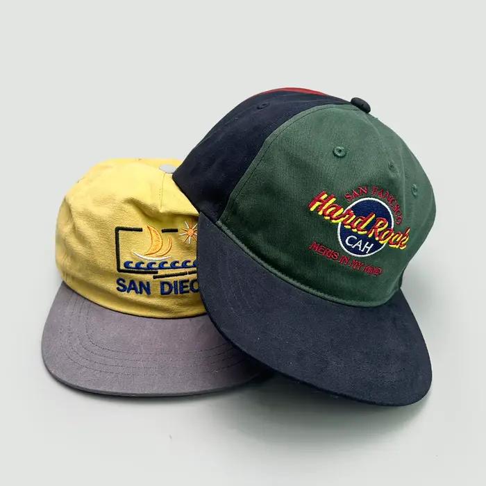 Chapeaux de Baseball brodés de lettres de couleur de rue