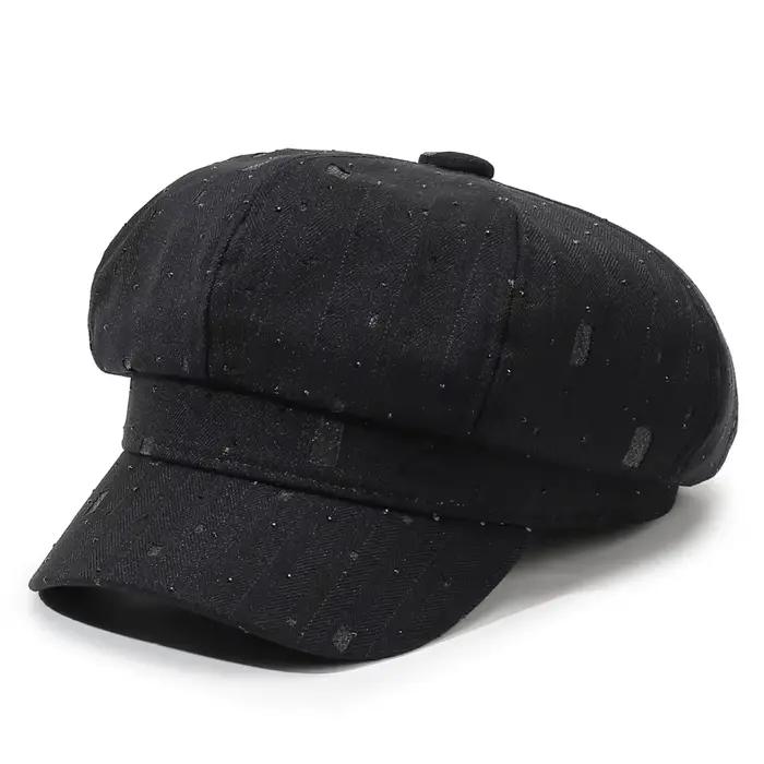 Béret octogonal pour femme pour le printemps et l'automne