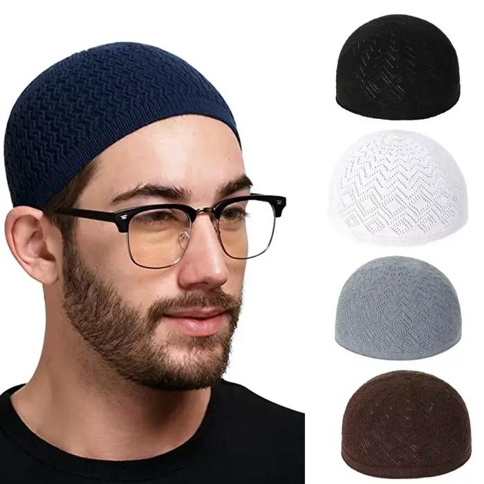 Chapeau de prière arabe en maille légère et respirante pour hommes