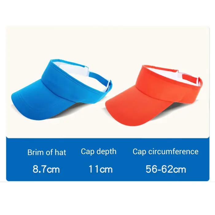 Sport pare-soleil chapeaux hommes femmes respirant réglable vide haut coton casquettes de Baseball pour voyage