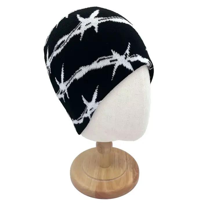 Chapeau tricoté jacquard double couche pour hommes et femmes