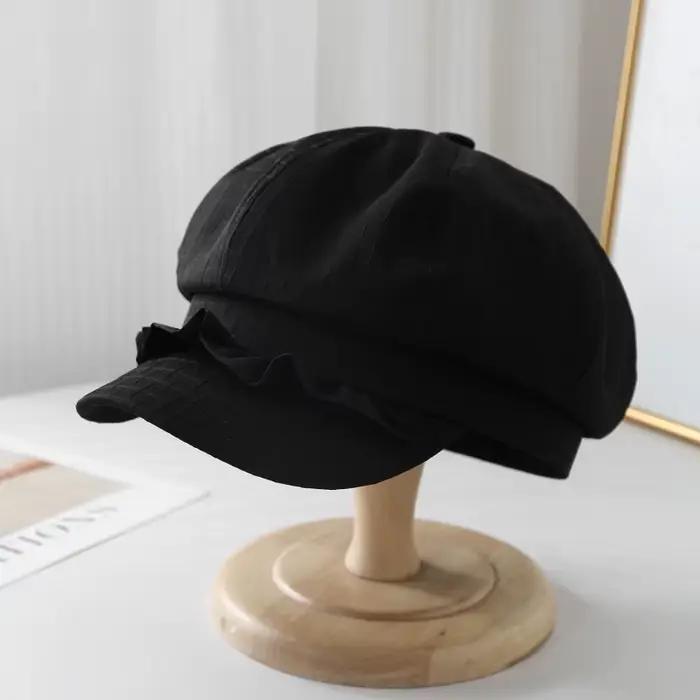 Chapeau octogonal pour femme avec dentelle élégante