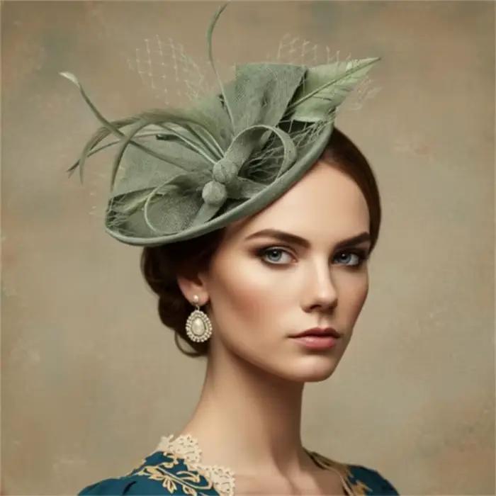Fascinator élégant pour fête du thé
