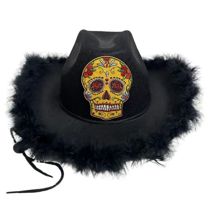 Chapeau de cowboy noir pour hommes et femmes