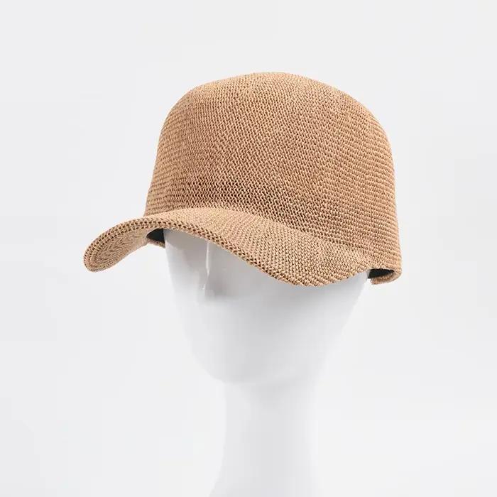 Casquette de baseball respirante en paille pour homme et femme