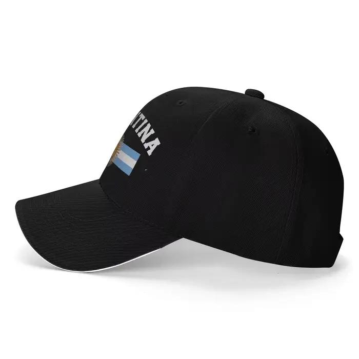 Casquette de baseball unisexe décontractée avec drapeau argentin style camionneur pour adolescents et adultes mode snapback ocassions extérieures et intérieures