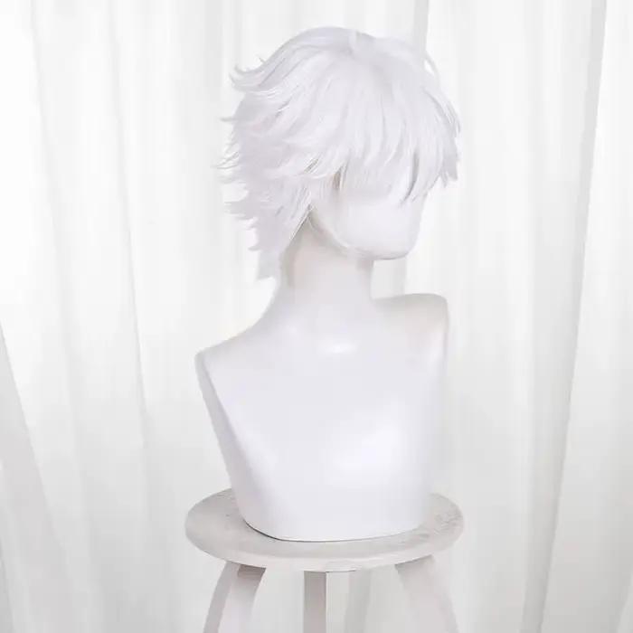 Perruque courte blanche Tongari Boushi No Atelier pour cosplay anime sorcière Halloween jeu de rôle femmes hommes occasions spéciales