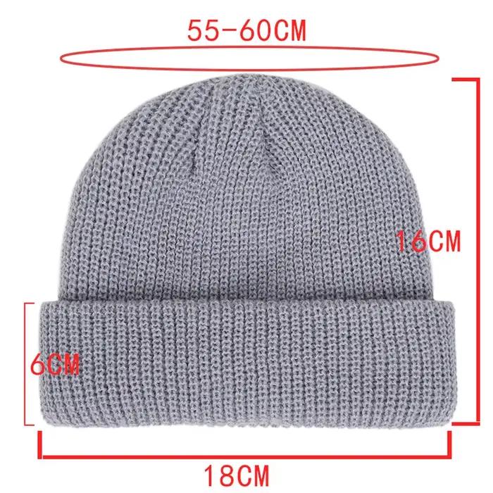 Chapeau Hip Hop décontracté en acrylique unisexe pour hommes et femmes, bonnets chauds, accessoire robuste et résistant pour les journées froides