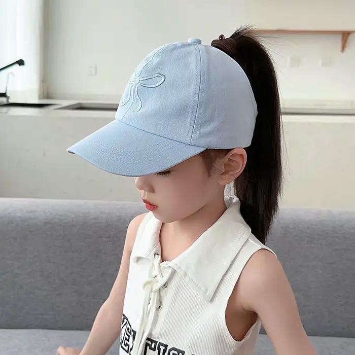 Casquette de Baseball avec nœud doux pour bébé fille