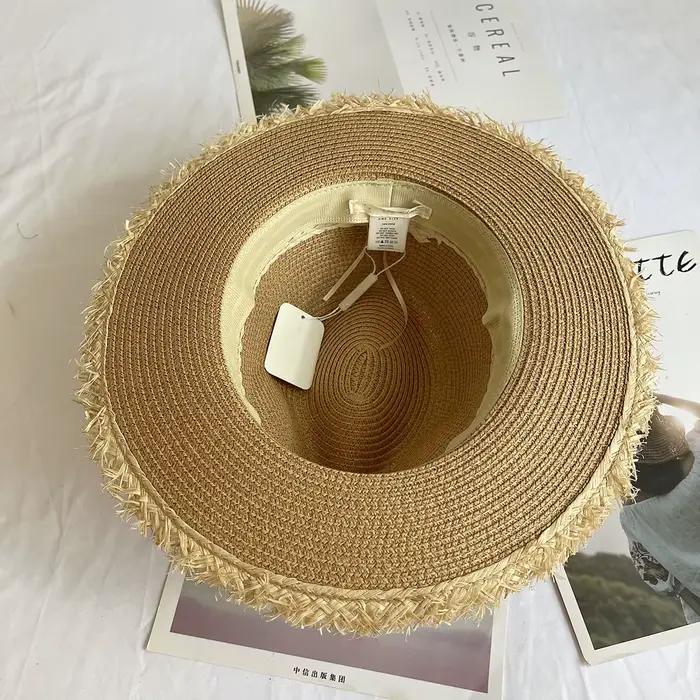 Chapeau de soleil anderà bord frangé pour femme