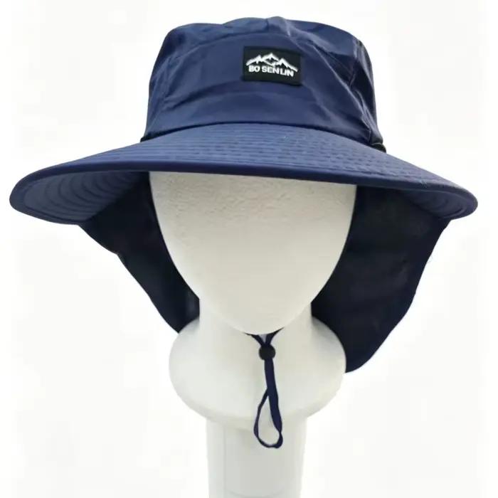 Vente flash! Chapeau de pêcheur unisexe coupe-vent à séchage rapide avec rabat pour le cou et protection UV pour la pêche en plein air et la randonnée 