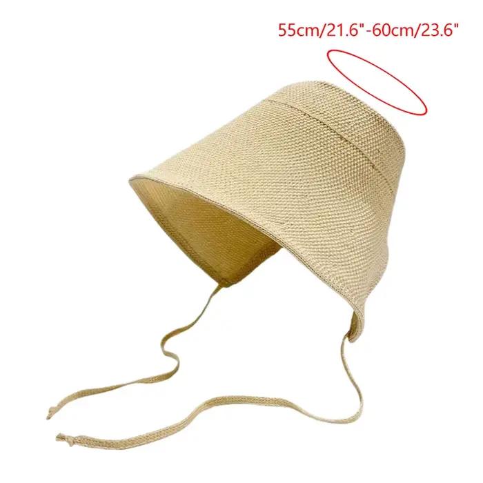 Bonnets de paille en lin pour femmes