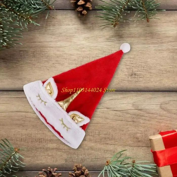 N5KE – joli chapeau noël en forme drôle, chapeau décoration licorne