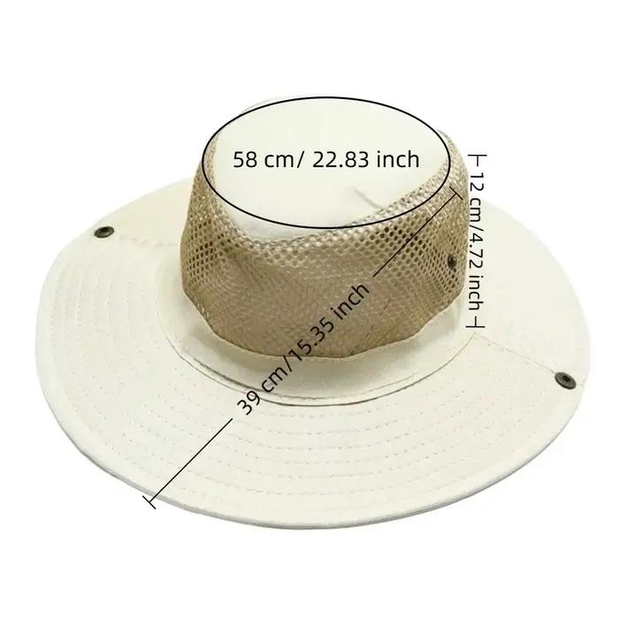 Nouveau chapeau de pêche à large bord en maille