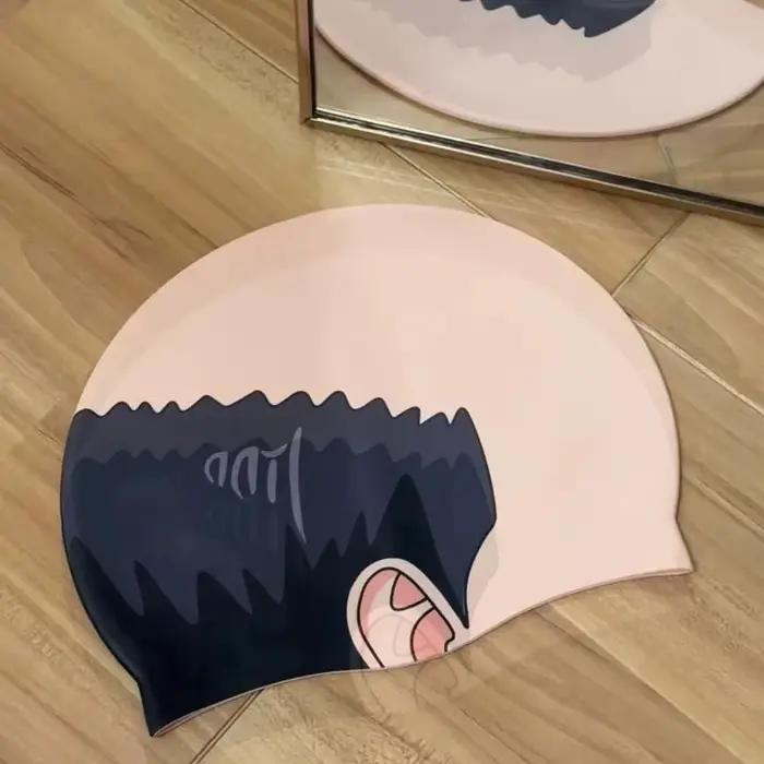 Bonnet de bain drôle à imprimé méditerranéen