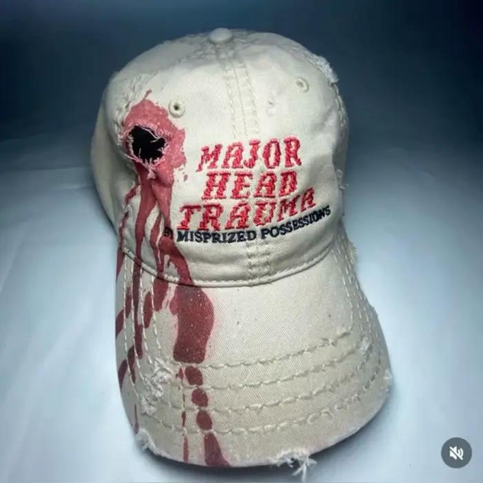 Gorras para hombres originales 3d broderie Unique rétro camouflage casquette de Baseball y2k Hip Hop Punk trous tie-dye