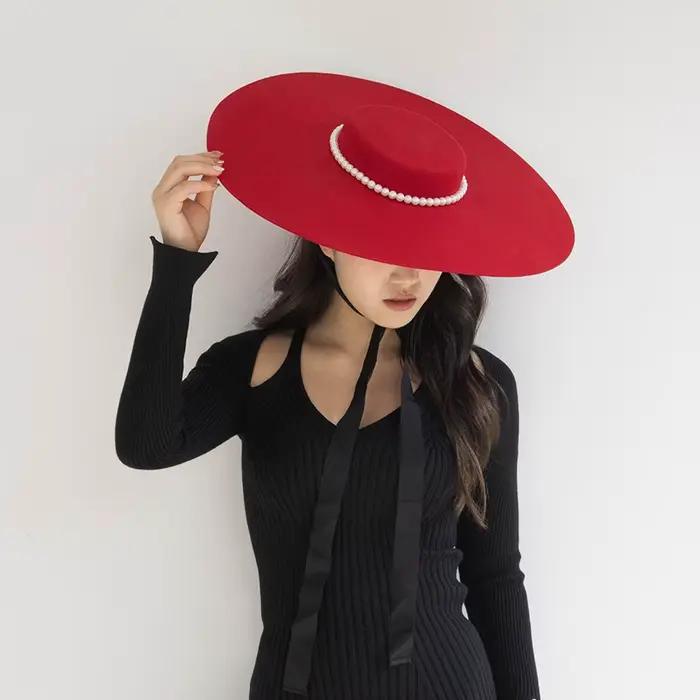 4 cm chapeau haut laine