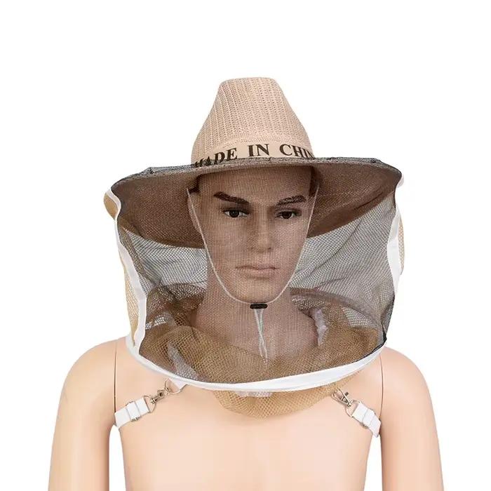 Équipement d'apiculture : Chapeau de cowboy pour apiculteur avec filet anti-insectes