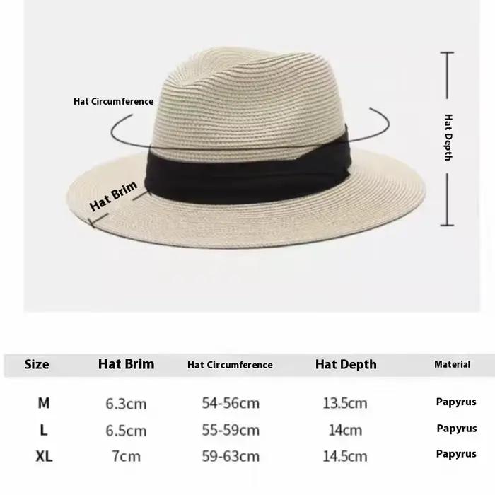 Chapeaux de soleil Panama grande taille XL61-64cm pour hommes et femmes